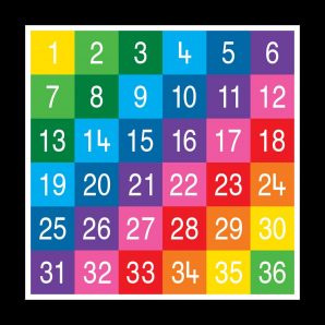 TME008-36LF Number Grid 1-36 Large Full Solid