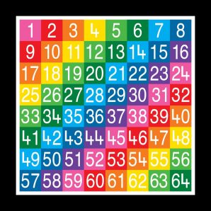 TME008-64SF Number Grid 1-64 Full Solid