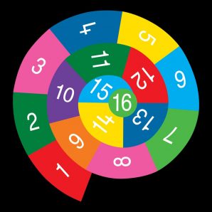 TME009-16 Number Spiral 1-16
