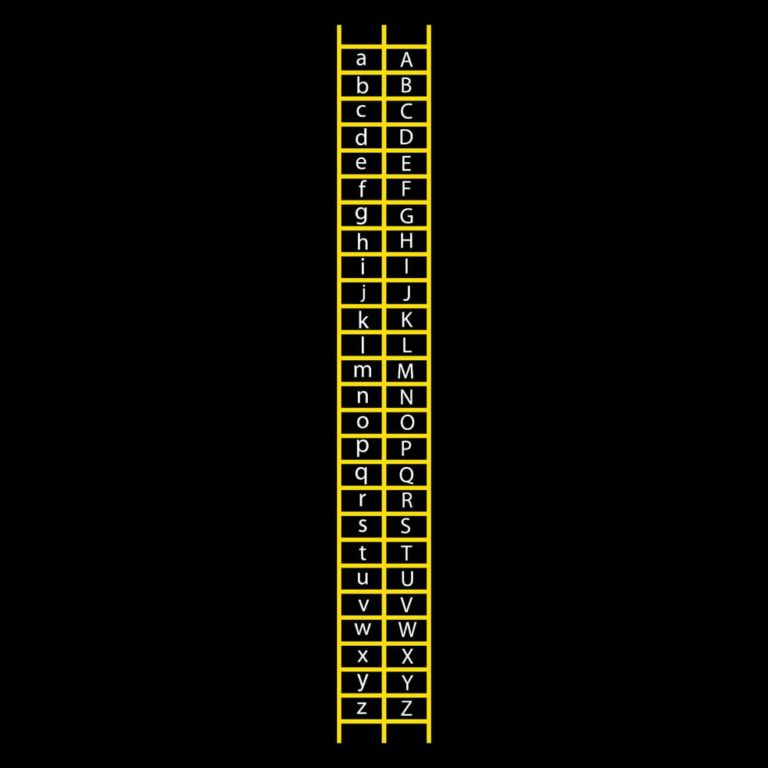 TME012-AZO A-Z Ladder Upper & Lower Case Outline