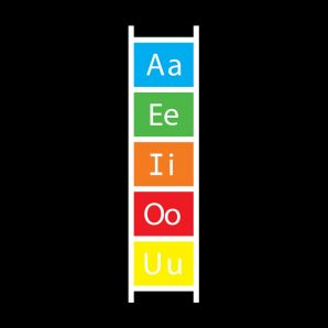 TME012-VS Vowel Ladder Upper & Lower Case Solid