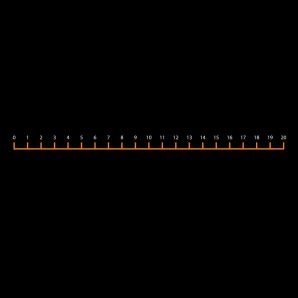 TME016-020O Number Line 0-20 Outline