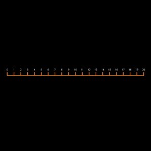 TME016-020O Number Line 0-20 Outline