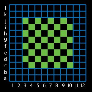 TME018-12SO Co-Ordinate Grid 12 x 12 Outline