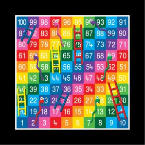 TMG003-100LF Snakes & Ladders 1-100 Large Full Solid