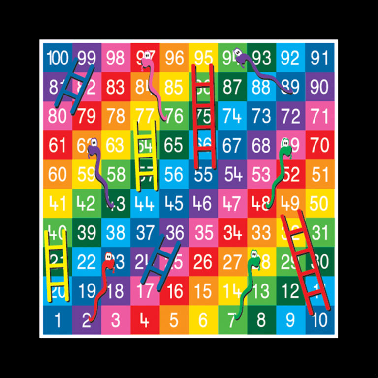 TMG003-100LF Snakes & Ladders 1-100 Large Full Solid