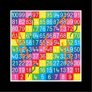 TMG003-100SF Snakes & Ladders 1-100 Full Solid