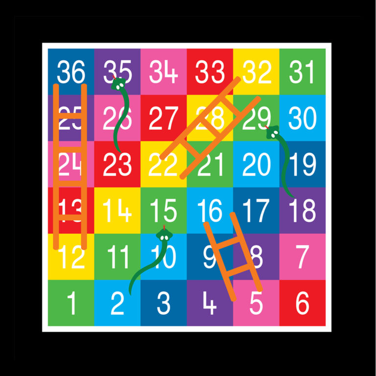 TMG003-36LF Snakes & Ladders 1-36 Large Full Solid