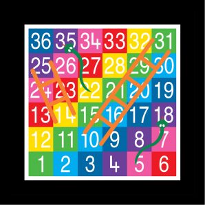TMG003-36SF Snakes & Ladders 1-36 Full Solid