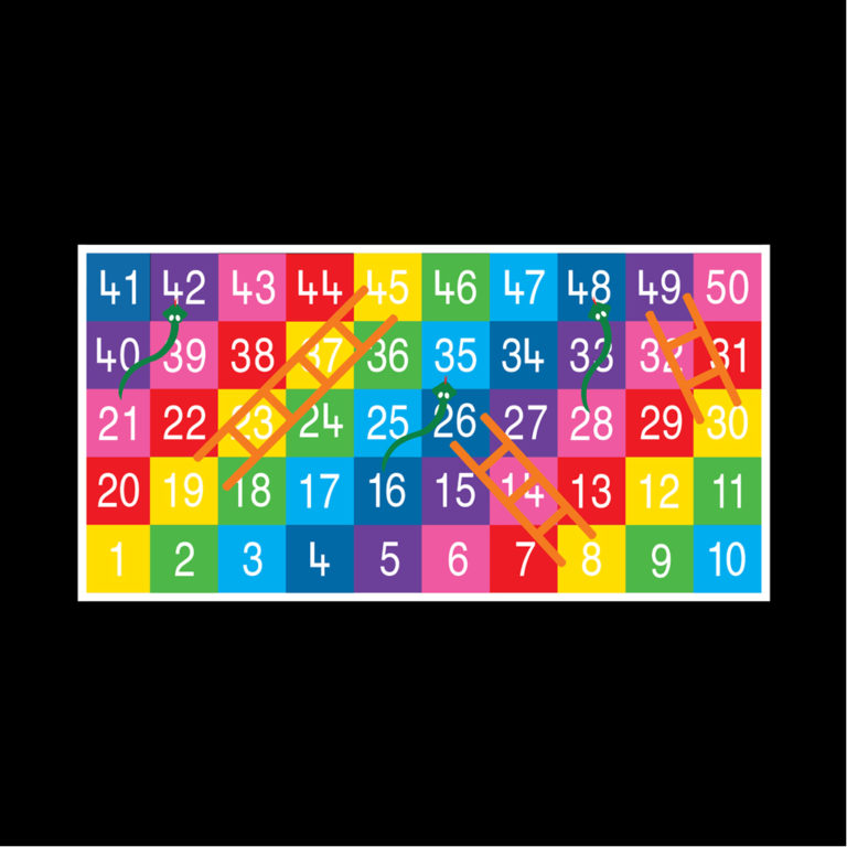 TMG003-50LF Snakes & Ladders 1-50 Large Full Solid