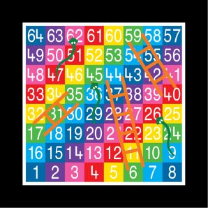 TMG003-64SF Snakes & Ladders 1-64 Full Solid