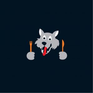 TMG005-H Mr Wolf Head (inc Knife & Fork)