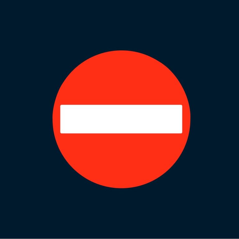 TMR020 No Entry Sign